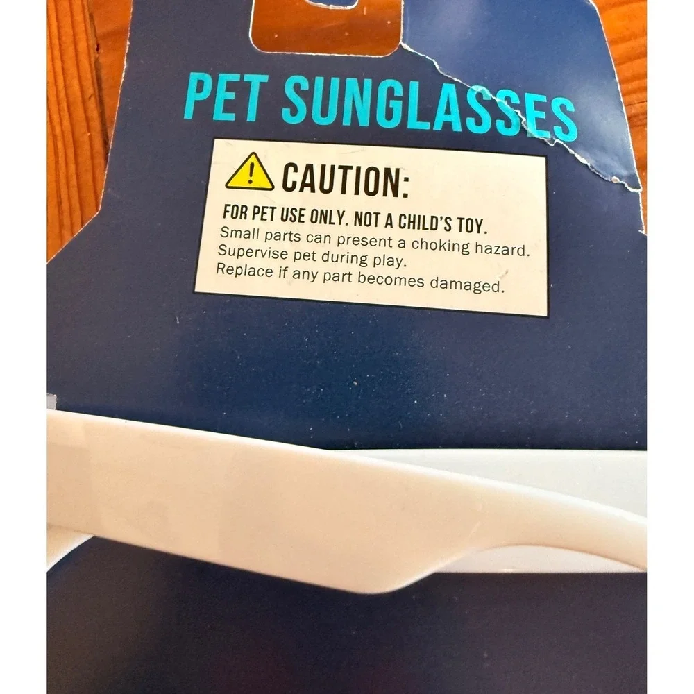 Pawsitively Fun White Square Pet Sunglasses with Adjustable Strap NEW